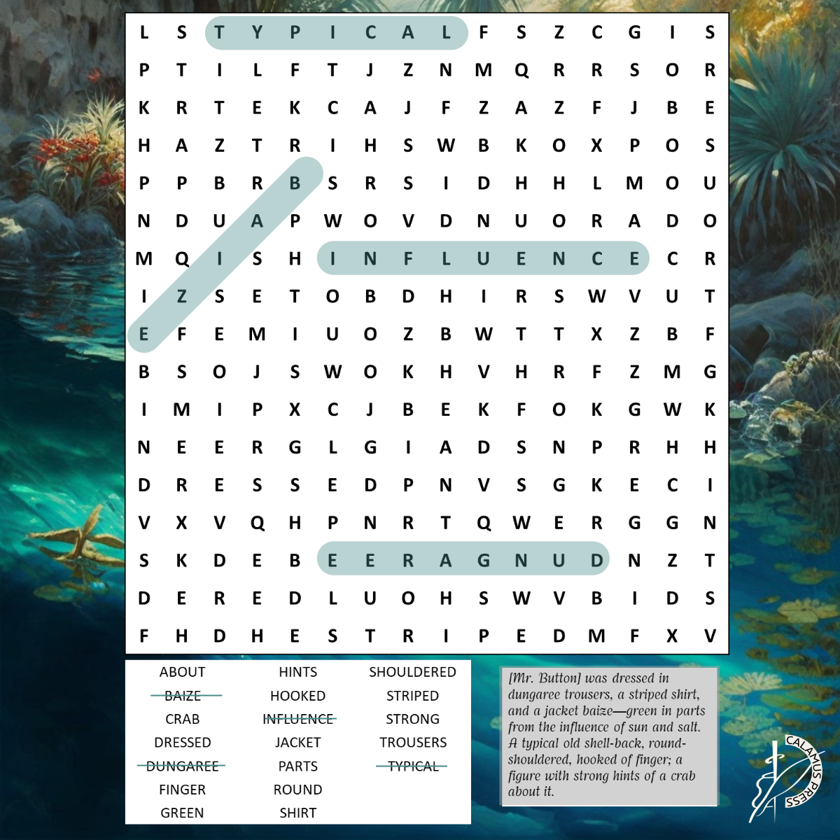 The Blue Lagoon Word Search Puzzle Book