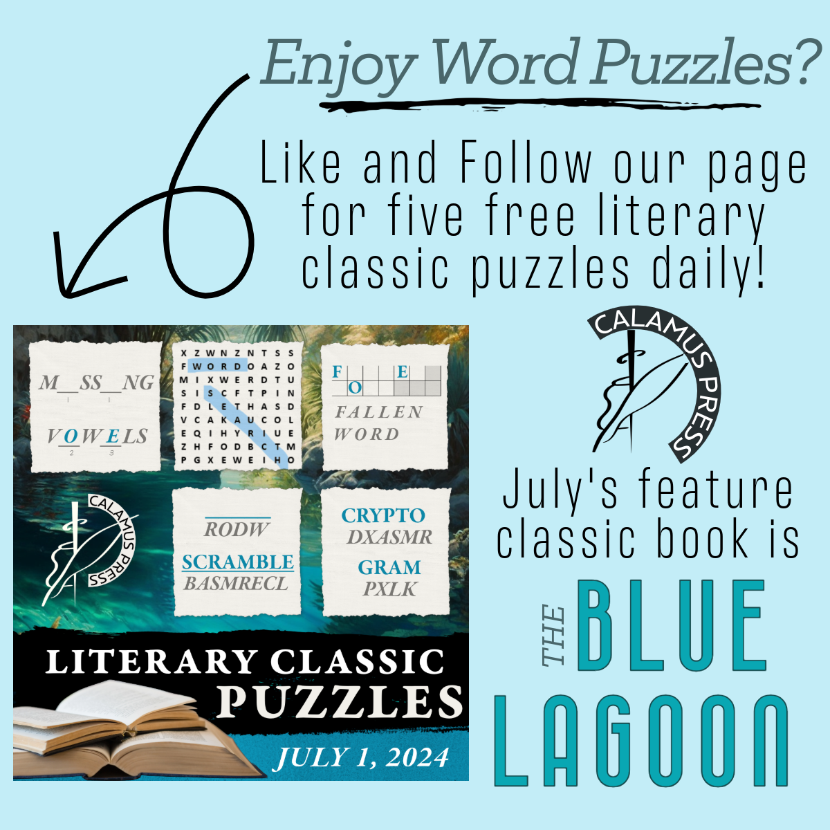 The Blue Lagoon Word Search Puzzle Book